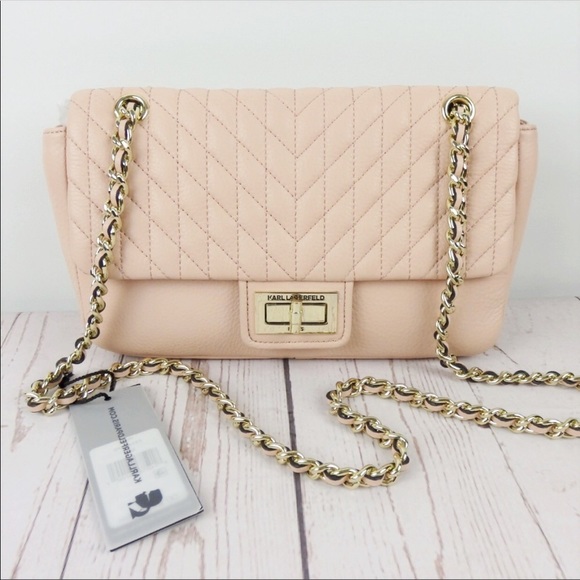 Karl Lagerfeld Handbags - Karl Lagerfeld AGYNESS PEBBLE CONVERTIBLE DEMI BAG